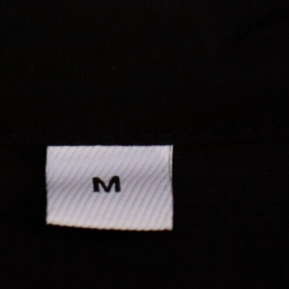 Bespoke Women's Medium Black Shirt Dress Pleated Cotton Pockets Tailored Midi - Picture 4 of 6